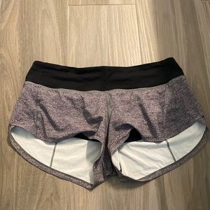 gray lululemon size six shorts